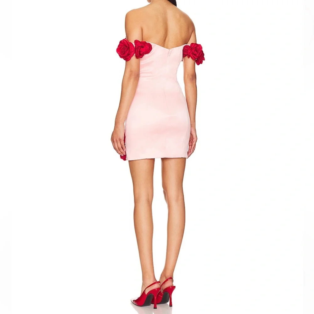 Atoir The Rosalie Mini Dress in Pink & Red - Picture 2 of 8